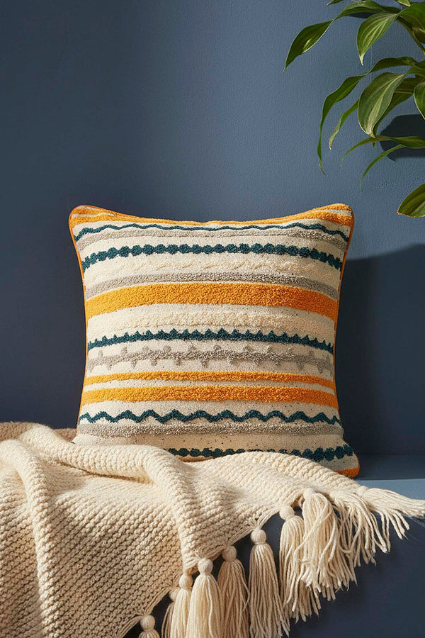 Ethnic Pattern Punch Decorative Cushion Cover 43x43 cm