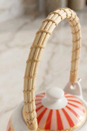 Bellisima Porcelain Teapot with Woven Handle