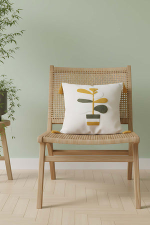 Potted Plant Pattern Punch Decorative Cushion Cover