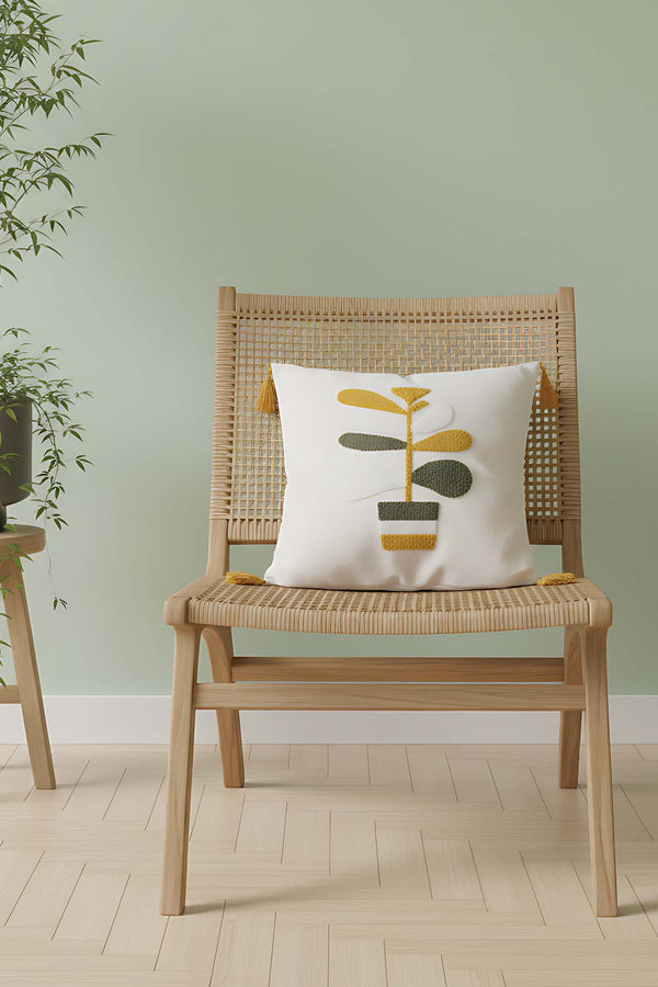 Potted Plant Pattern Punch Decorative Cushion Cover