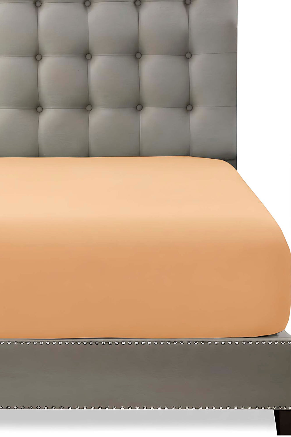 Açık Turuncu Pamuklu Çift Kişilik Lastikli Çarşaf 160X200