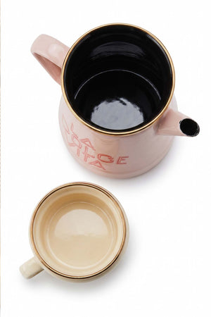 Dolce Vita Enamel Pitcher with Glass