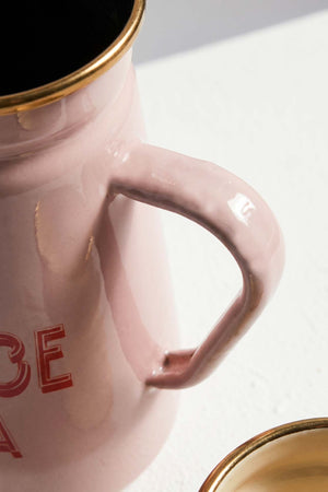 Dolce Vita Enamel Pitcher with Glass