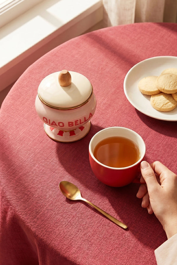 Ciao Bella Pedestal Enamel Sugar Bowl