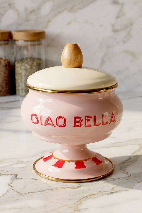 Ciao Bella Pedestal Enamel Sugar Bowl