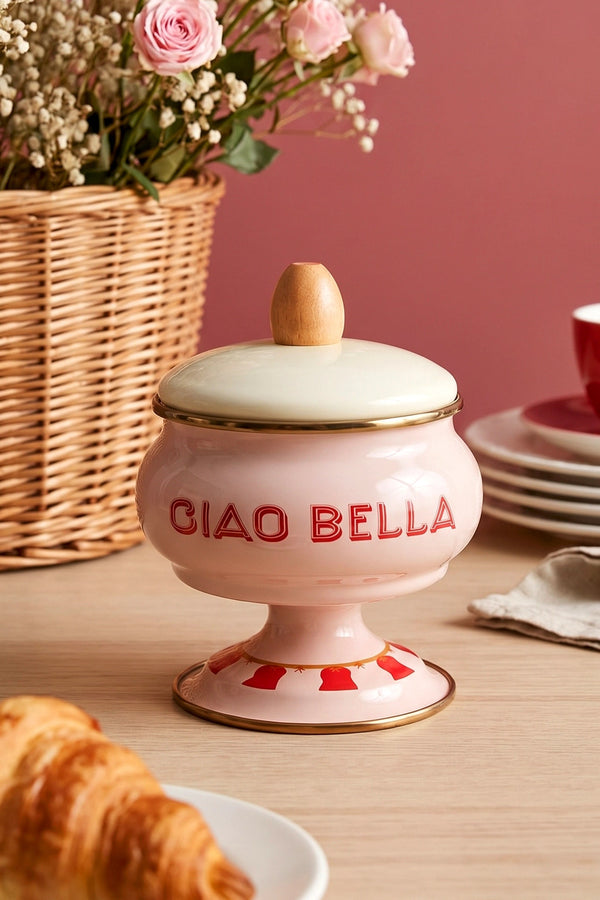 Ciao Bella Pedestal Enamel Sugar Bowl