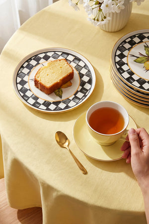 Linda Lemon Pattern 6-Piece Dessert Plate Set