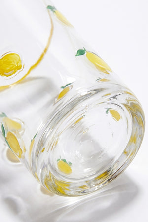Linda Lemon Pattern 2-Piece Glass Tumbler Set