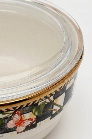 Paradise Butterfly Pattern 3-Piece Enamel Storage Container Set