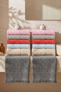 Agora 12-Piece 100% Cotton Towel Set 50x80 cm