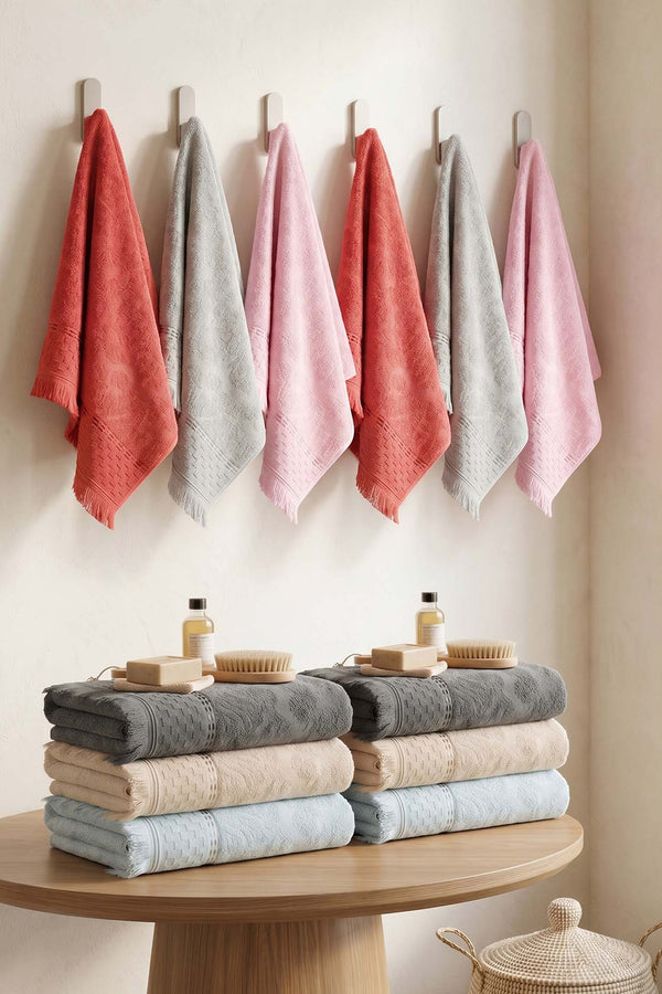 Agora 12-Piece 100% Cotton Towel Set 50x80 cm