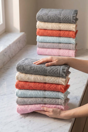 Agora 12-Piece 100% Cotton Towel Set 50x80 cm