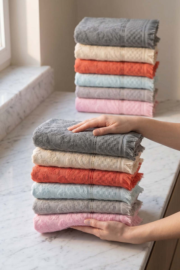 Agora 12-Piece 100% Cotton Towel Set 50x80 cm