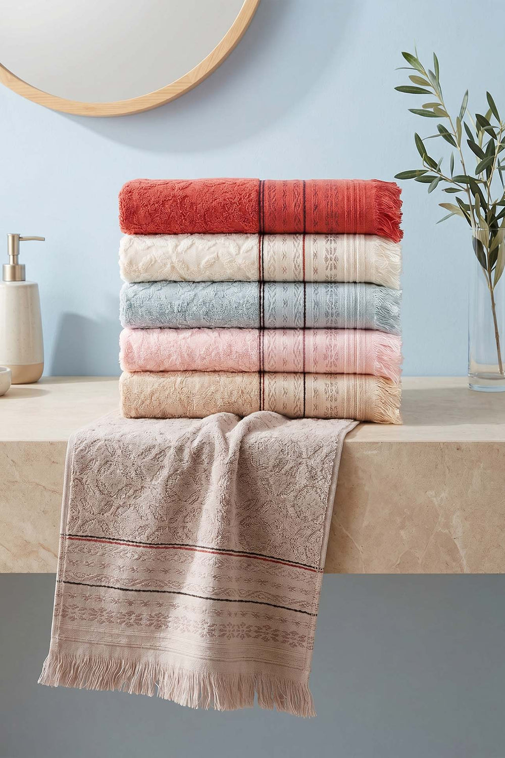 Misya 6-Piece 100% Cotton Towel Set 50x80 cm