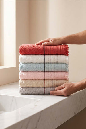 Misya 6-Piece 100% Cotton Towel Set 50x80 cm