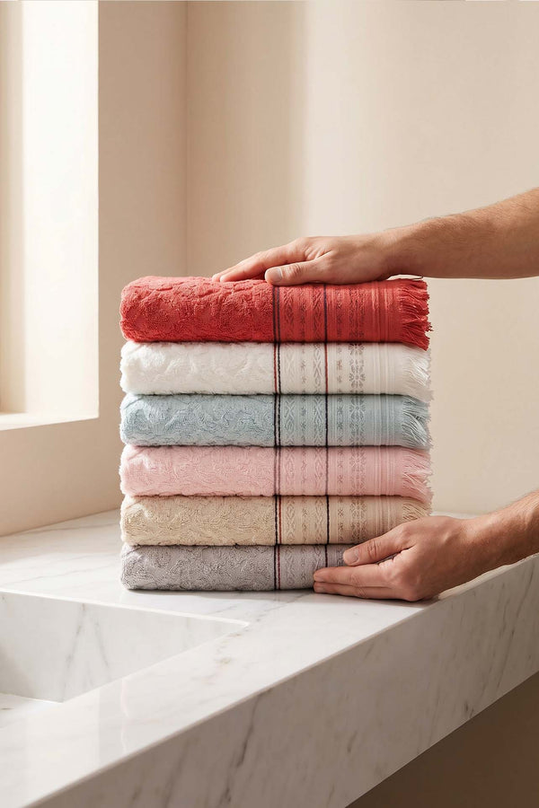 Misya 6-Piece 100% Cotton Towel Set 50x80 cm