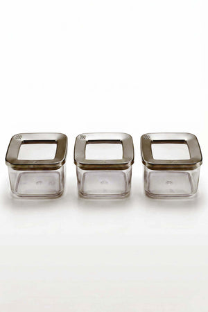 Anthracite Vacuum-Sealed Airtight 3-Piece Storage Container Set – 500 Ml
