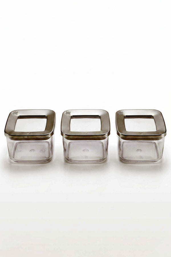 Anthracite Vacuum-Sealed Airtight 3-Piece Storage Container Set – 500 Ml