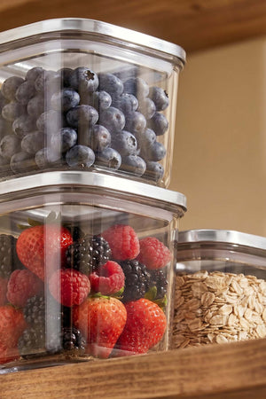Silver Vacuum Airtight 3-Piece Food Storage Container Set – 500 Ml