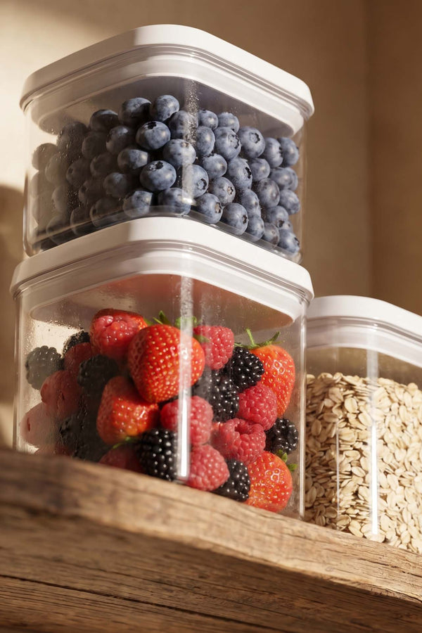 White Vacuum Airtight 3-Piece Food Storage Container Set – 500 Ml