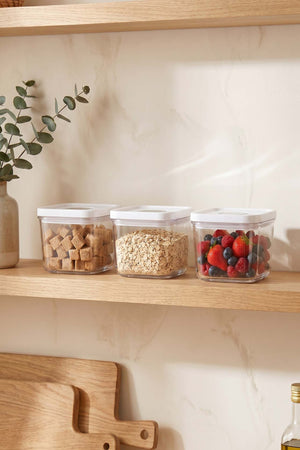 White Vacuum Airtight 3-Piece Food Storage Container Set – 500 Ml