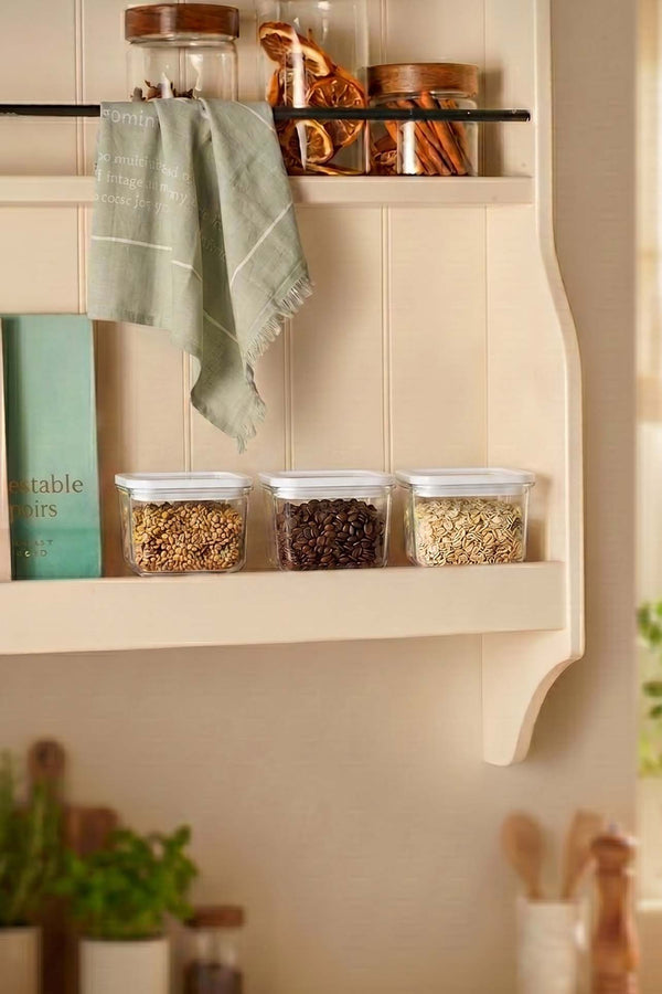 White Vacuum Airtight 3-Piece Food Storage Container Set – 500 Ml