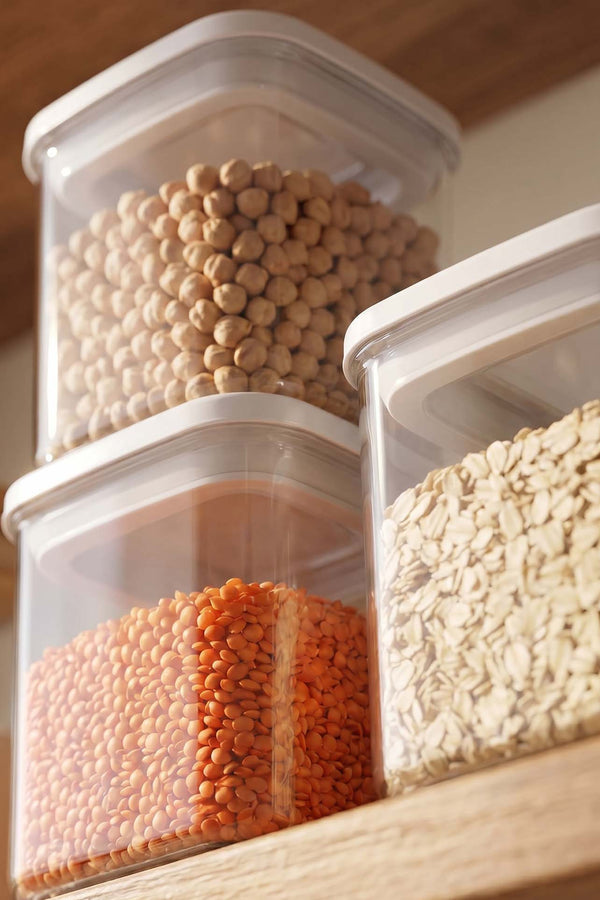 White Vacuum Airtight 3-Piece Food Storage Container Set – 700 Ml