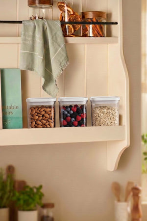 White Vacuum Airtight 3-Piece Food Storage Container Set – 700 Ml