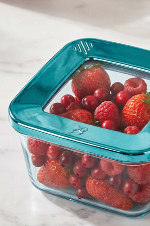 Blue Vacuum Airtight 3-Piece Food Storage Container Set – 500 Ml