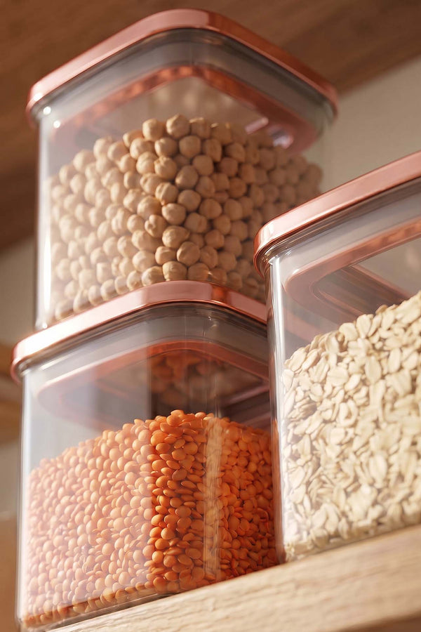 Rose Vacuum Airtight 3-Piece Food Storage Container Set – 700 Ml