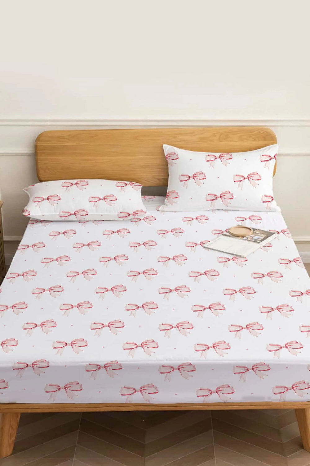Ribbon Pattern Double Size Cotton Sheet