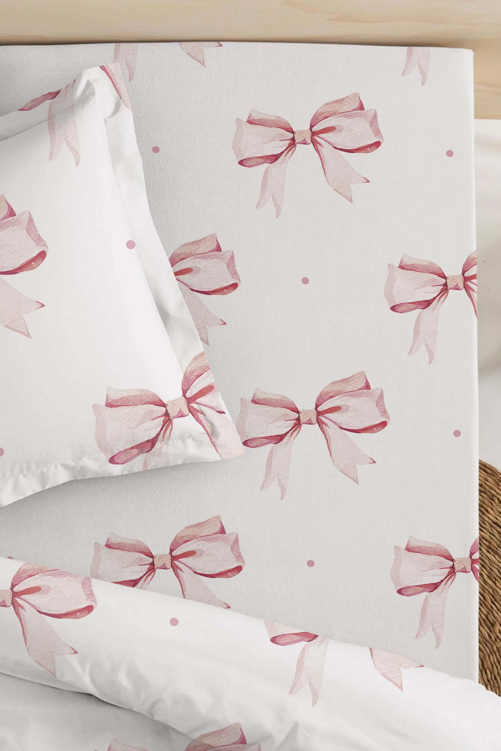 Ribbon Pattern Double Size Cotton Sheet