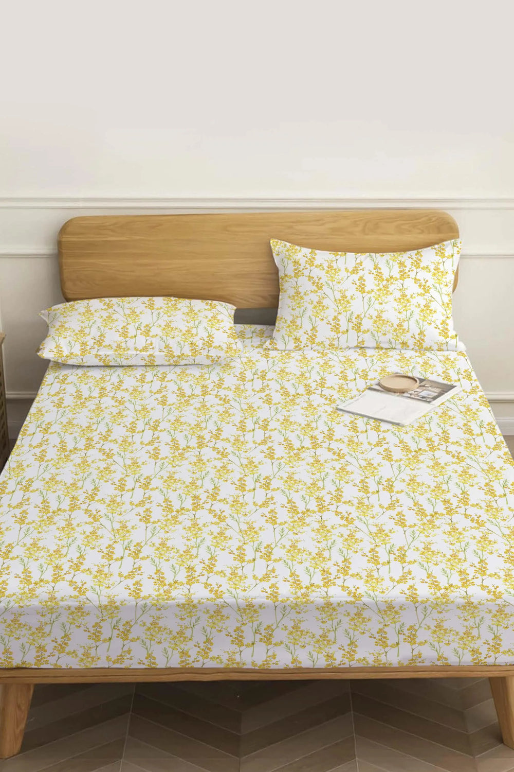 Lorisa Yellow Double Cotton Sheet