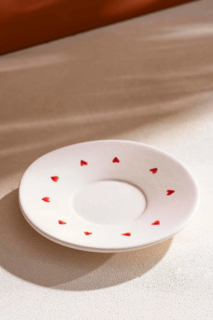 Minimal Heart Amore 4-Piece Teapot & Cup Set