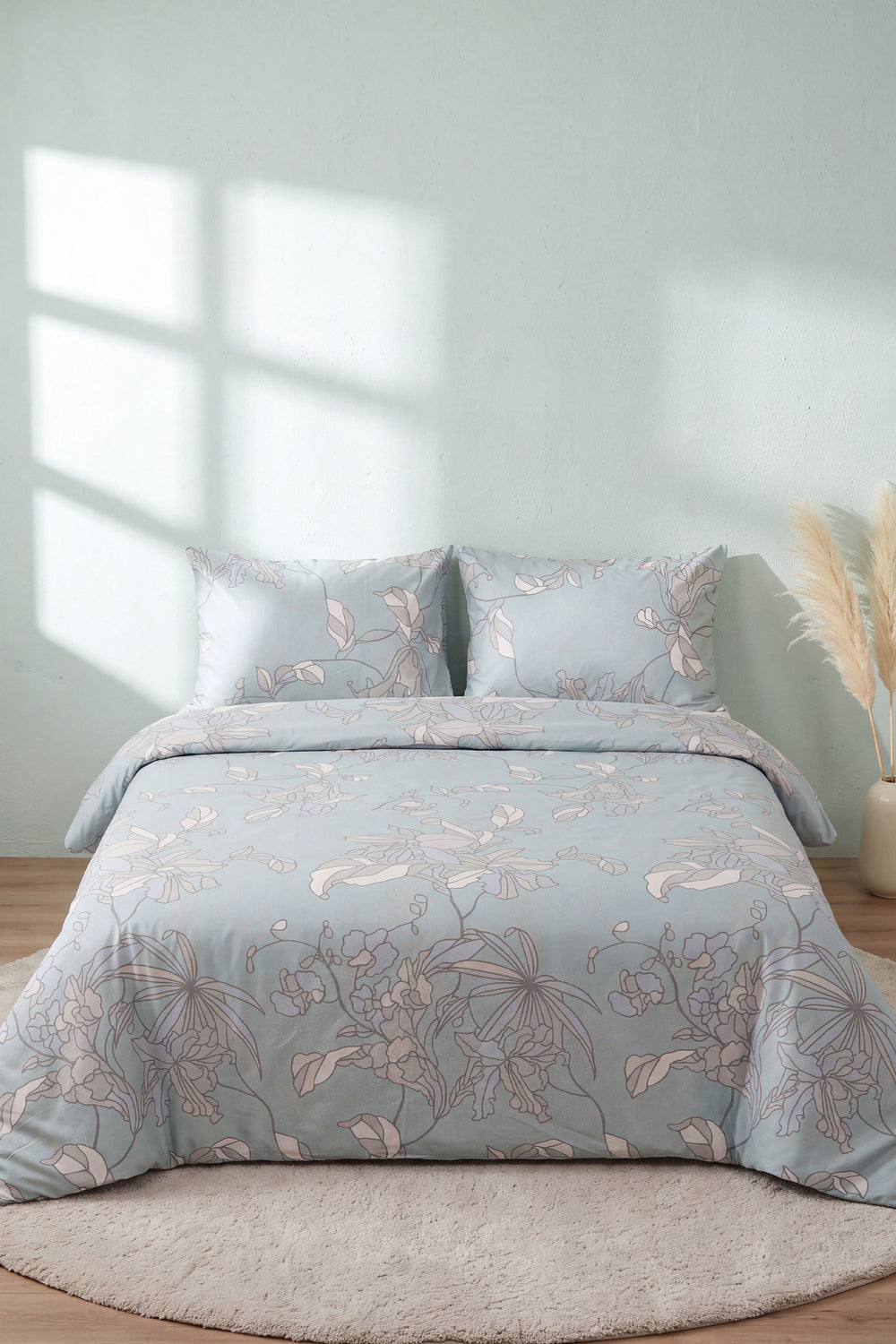 Mint Liora Ranforce Double Duvet Cover Set 4-Piece