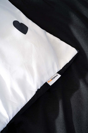 Black Mini Hearts Duvet Cover Set – Cotton