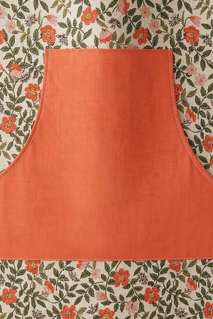Floral Liquid-Resistant Kitchen Apron