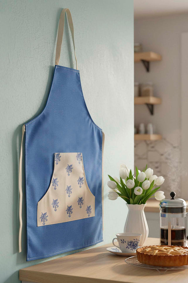 Elysian Blue Liquid-Resistant Kitchen Apron