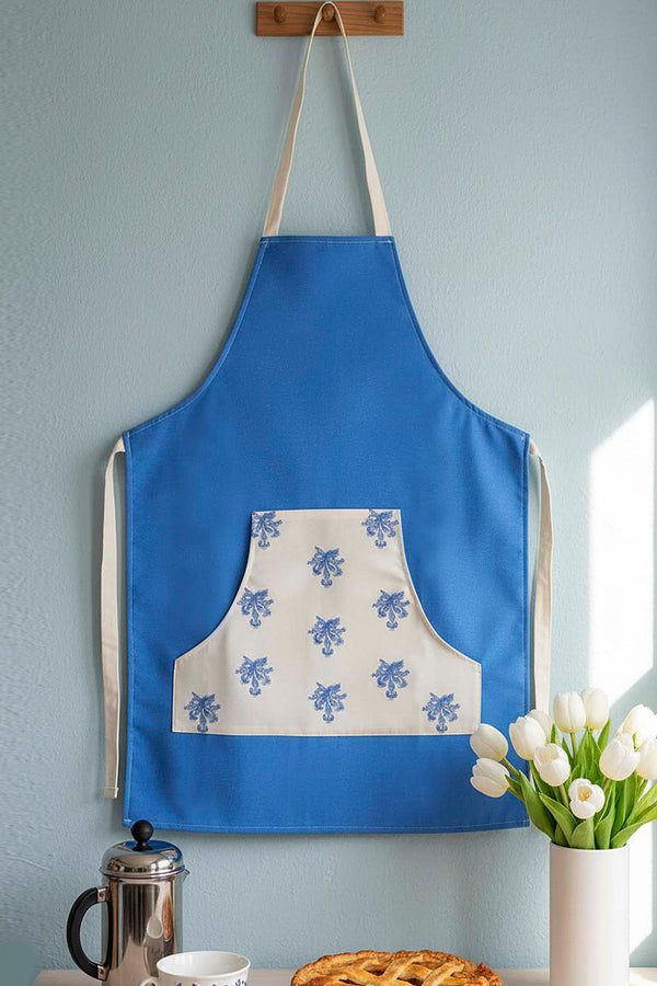 Elysian Blue Liquid-Resistant Kitchen Apron