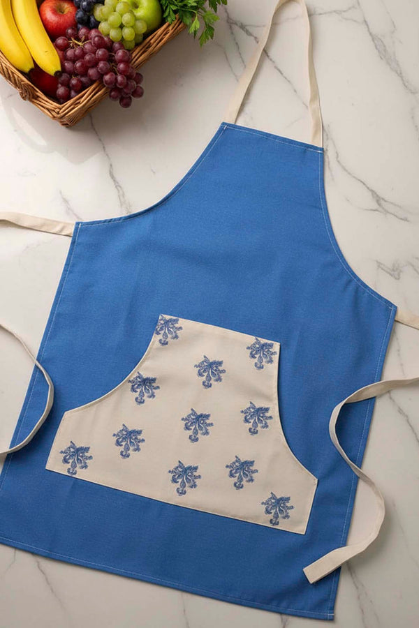 Elysian Blue Liquid-Resistant Kitchen Apron