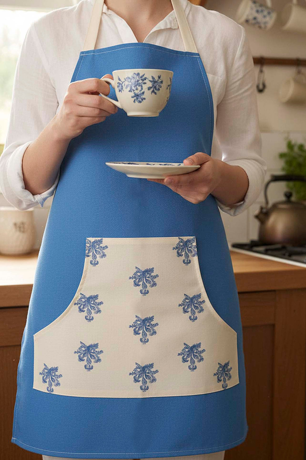 Elysian Blue Liquid-Resistant Kitchen Apron
