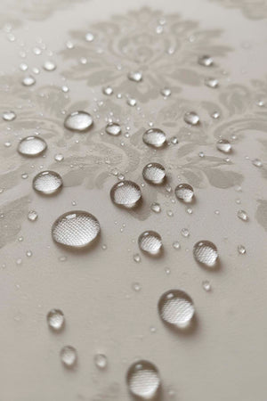 Jumbo Gray Jacquard Tablecloth – Liquid Repellent, Stain Resistant, 100% Polyester, 160x220 cm