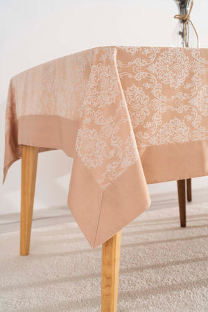 Damascus Cappuccino Tablecloth 160x220 cm
