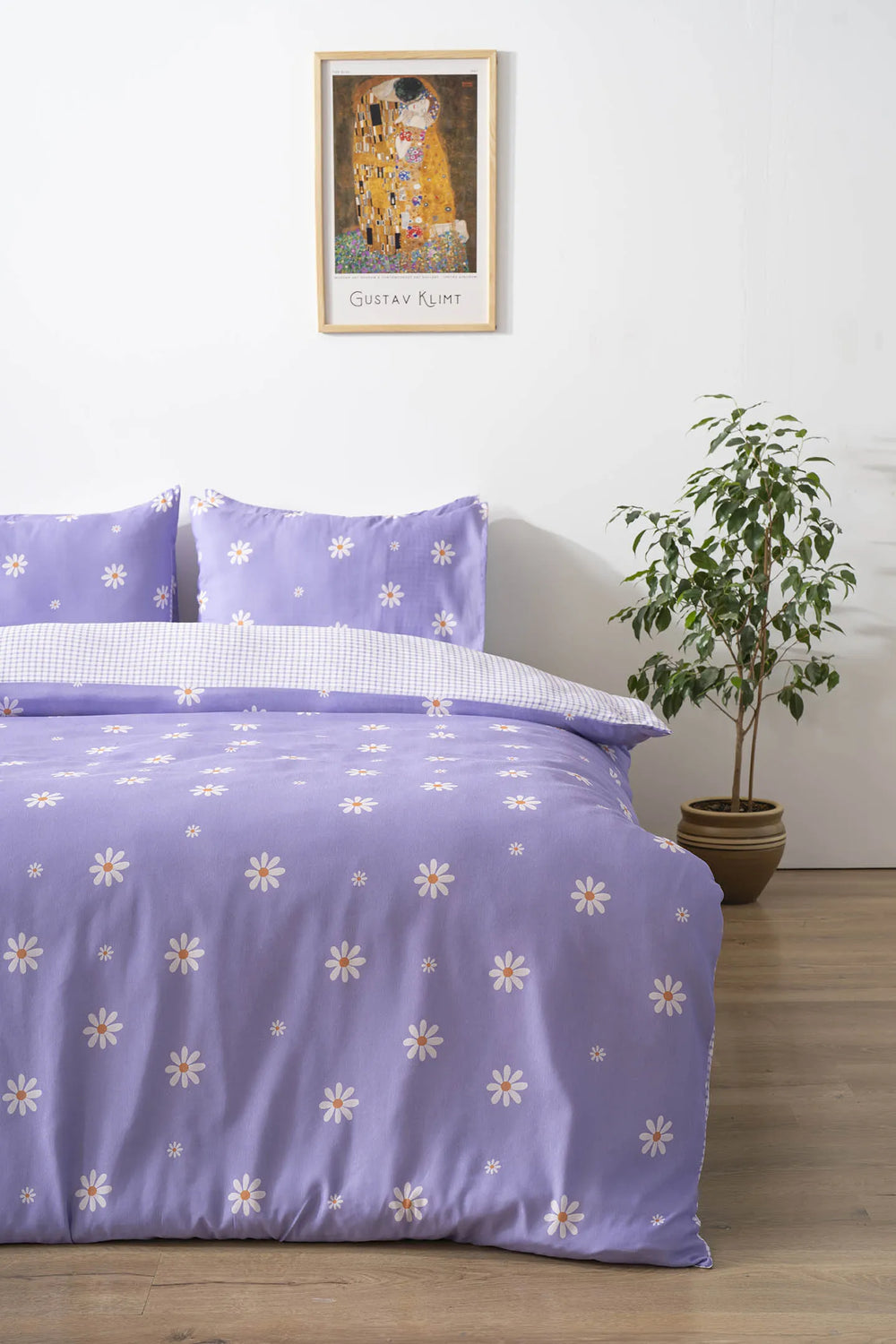 Purple Daisy Outlet Double Duvet Cover Set – Cotton