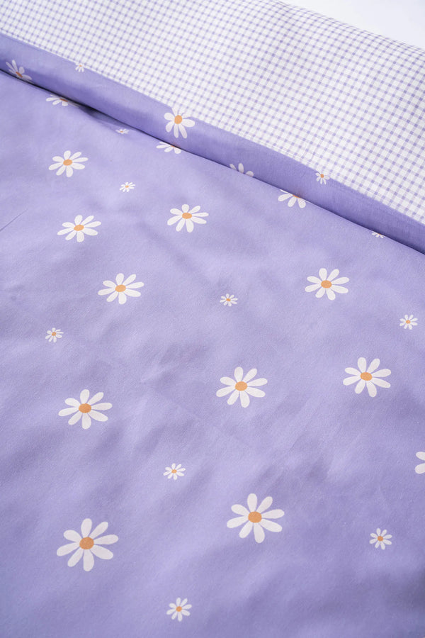 Purple Daisy Outlet Double Duvet Cover Set – Cotton
