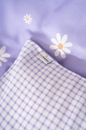 Purple Daisy Outlet Double Duvet Cover Set – Cotton