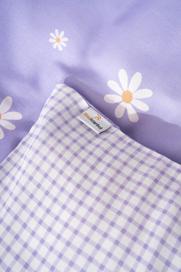 Purple Daisy Outlet Double Duvet Cover Set – Cotton