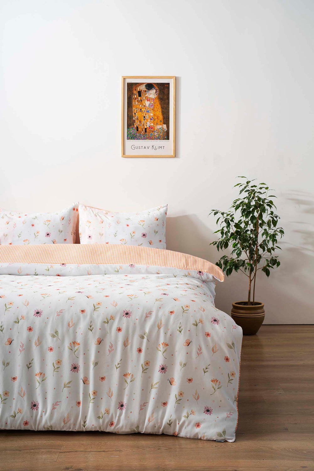 Soft Floral Double Bed Duvet Cover Set Cotton