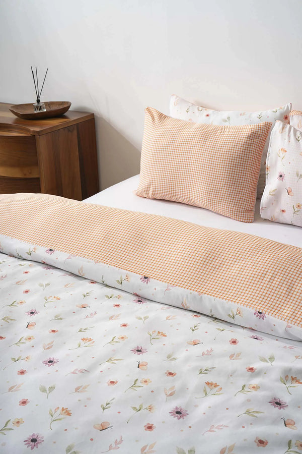 Soft Floral Outlet Double Duvet Cover Set – Cotton
