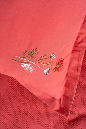 Noris Embroidered %100 Cotton 7 Piece Bedspread & Bedding Set